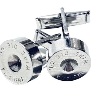 Indiana Wire Die Co. - .45 Caliber Bullet Back 925 Silver Cufflinks